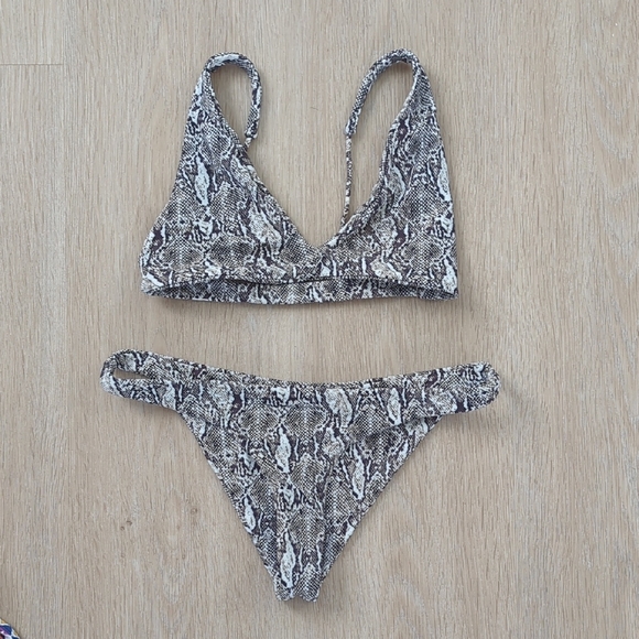 ARK SWIMWEAR Snakeskin Print Bikini Set - Picture 1 of 7